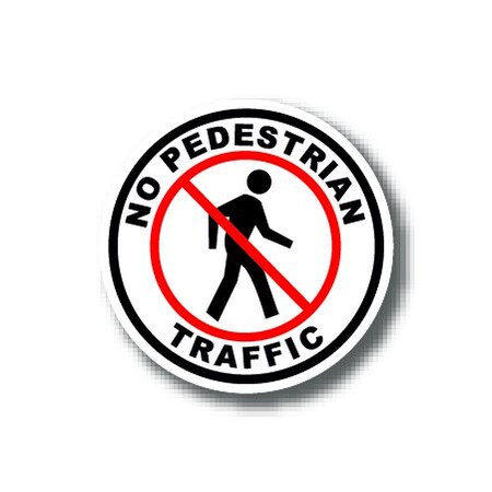 Ergomat 16in CIRCLE SIGNS - No Pedestrian Traffic DSV-SIGN 256 #0212 -UEN